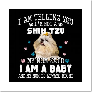 I am telling you, I'm not a shih tzu,My mom said I am a baby Posters and Art